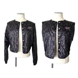 New NIKE Floral Icon Clash Women's Quilted Jacket/ Vest Black DM6292-010 Sz S